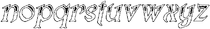 CS Alodia Stippled Italic otf (400) Font LOWERCASE