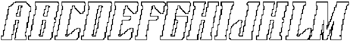 CS Alsager Pixel Outline otf (400) Font UPPERCASE