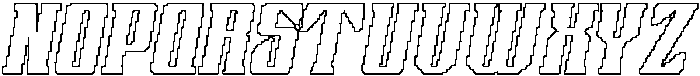 CS Alsager Pixel Outline otf (400) Font UPPERCASE