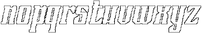 CS Alsager Pixel Outline otf (400) Font LOWERCASE