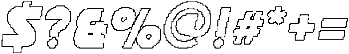 CS Aluka Pixel Outline otf (400) Font OTHER CHARS