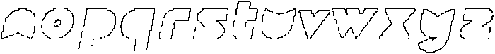 CS Aluka Pixel Outline otf (400) Font LOWERCASE