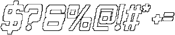 CS Amador Pixel Outline otf (400) Font OTHER CHARS