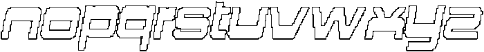 CS Amador Pixel Outline otf (400) Font LOWERCASE