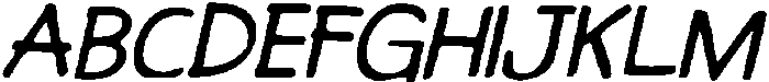 CS Amiya Drawn Italic otf (400) Font UPPERCASE