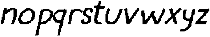 CS Amiya Pixel Italic otf (400) Font LOWERCASE
