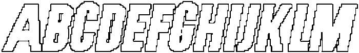 CS Antibes Pixel Outline otf (400) Font UPPERCASE