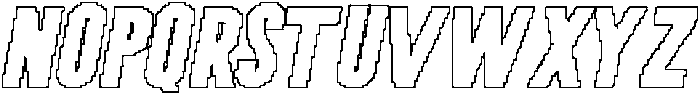CS Antibes Pixel Outline otf (400) Font UPPERCASE