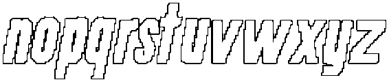 CS Antibes Pixel Outline otf (400) Font LOWERCASE