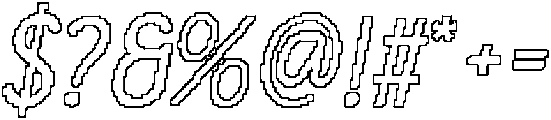 CS Argue Pixel Outline otf (400) Font OTHER CHARS