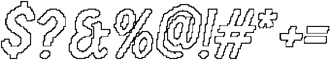CS Arpheus Pixel Outline otf (400) Font OTHER CHARS