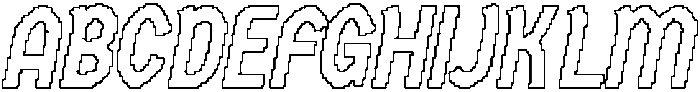 CS Arpheus Pixel Outline otf (400) Font UPPERCASE