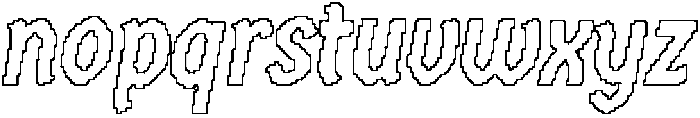 CS Arpheus Pixel Outline otf (400) Font LOWERCASE