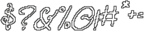 CS Artesia Pixel Outline otf (400) Font OTHER CHARS