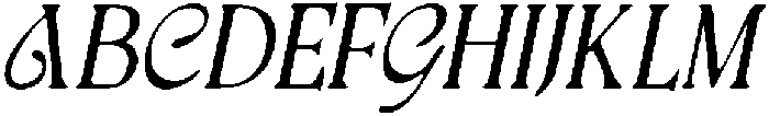 CS Augusta Drawn Italic otf (400) Font UPPERCASE