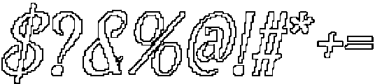 CS Augusta Pixel Outline otf (400) Font OTHER CHARS