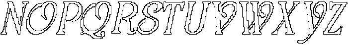 CS Augusta Pixel Outline otf (400) Font UPPERCASE
