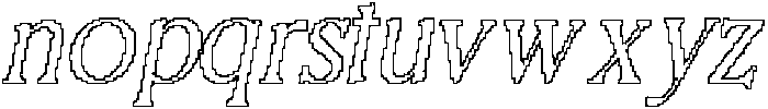 CS Augusta Pixel Outline otf (400) Font LOWERCASE