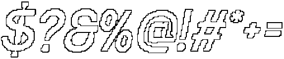 CS Balmenti Pixel Outline otf (400) Font OTHER CHARS