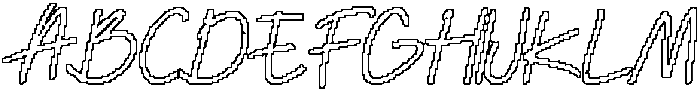 CS Bamille Pixel Outline otf (400) Font UPPERCASE