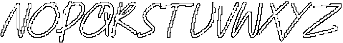 CS Bamille Pixel Outline otf (400) Font UPPERCASE