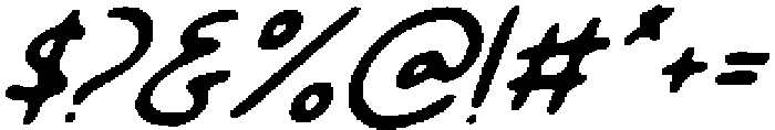 CS Barbara Drawn  Italic otf (400) Font OTHER CHARS