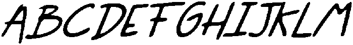 CS Barbara Drawn  Italic otf (400) Font UPPERCASE