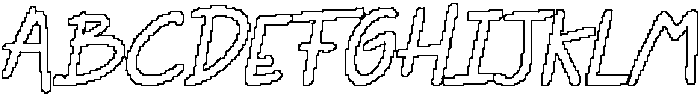 CS Barbara Pixel Outline otf (400) Font UPPERCASE