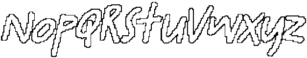 CS Barbara Pixel Outline otf (400) Font LOWERCASE