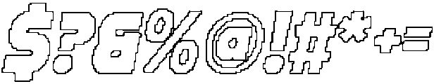 CS Bard Pixel Outline otf (400) Font OTHER CHARS
