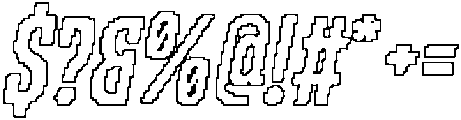 CS Bargent Pixel Outline otf (400) Font OTHER CHARS