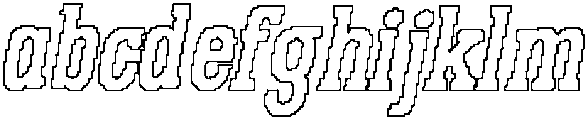 CS Bargent Pixel Outline otf (400) Font LOWERCASE