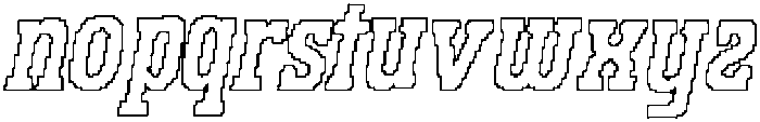 CS Bargent Pixel Outline otf (400) Font LOWERCASE