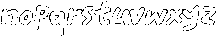 CS Barnaby Pixel Outline otf (400) Font LOWERCASE