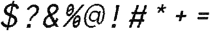 CS Barney Mono Disco Italic otf (400) Font OTHER CHARS