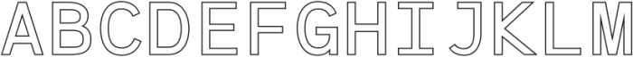 CS Barney Mono Outline otf (400) Font UPPERCASE