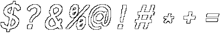 CS Barney Mono Pixel Outline otf (400) Font OTHER CHARS