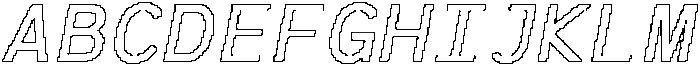 CS Barney Mono Pixel Outline otf (400) Font UPPERCASE
