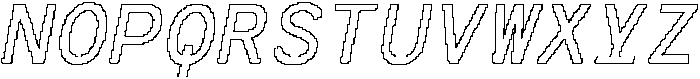 CS Barney Mono Pixel Outline otf (400) Font UPPERCASE