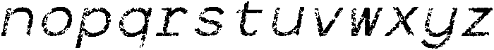 CS Barney Mono Stamp Italic otf (400) Font LOWERCASE