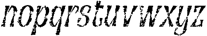 CS Barone Stamp Italic otf (400) Font LOWERCASE