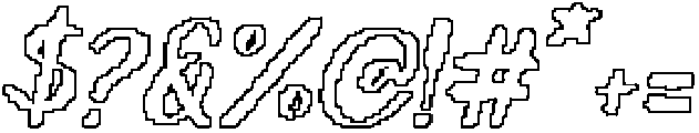 CS Barton Pixel Outline otf (400) Font OTHER CHARS