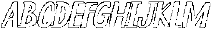 CS Barton Pixel Outline otf (400) Font UPPERCASE