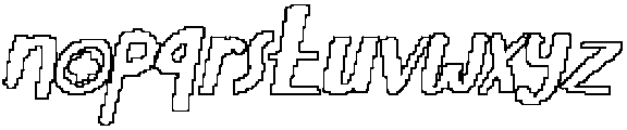 CS Barton Pixel Outline otf (400) Font LOWERCASE