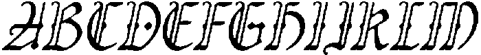 CS Bastille Drawn Italic otf (400) Font UPPERCASE