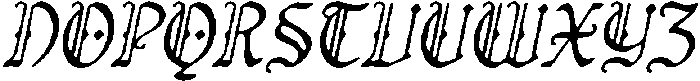 CS Bastille Drawn Italic otf (400) Font UPPERCASE
