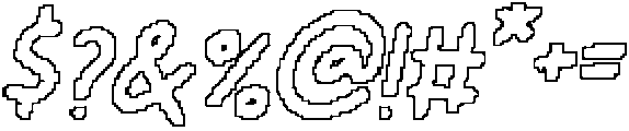 CS Bastrop Pixel Outline otf (400) Font OTHER CHARS
