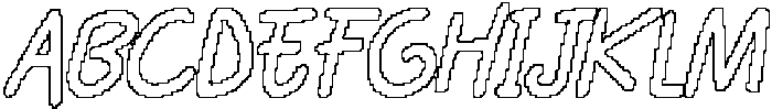 CS Bastrop Pixel Outline otf (400) Font UPPERCASE