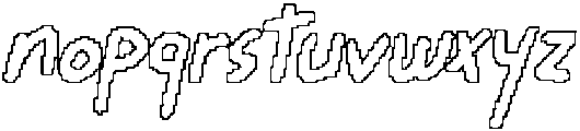 CS Bastrop Pixel Outline otf (400) Font LOWERCASE