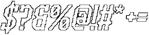 CS Bedford Pixel Outline otf (400) Font OTHER CHARS